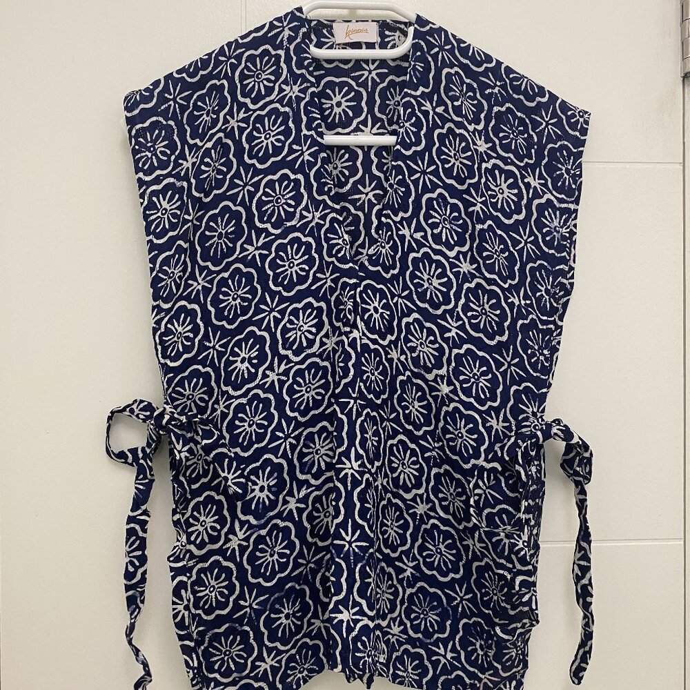 Kinna Blue Top - Batik from West Java (Indonesia)